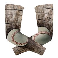 LEVEIS Brick Wall 3D Baseball Sports Compression Arm Sleeves for Baseball, Basketball, Football, Cycling, Golf 1 Pair 2 Sleeves