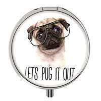 Pill Cases Metal,Custom Round Medecine Case Medecine Bottle Mini Travel Pill Vitamin Decorative Box Case Holder