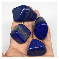 153.7g, 1.1"-1.8", 4pcs, Natural Untreated Lapis Lazuli Tumbled Glassy Polished, LT14