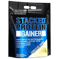 Evlution Nutrition Stacked Protein Gainer Protein Powder with 50 Grams of Protein, 12 Grams of BCAAs and 10 Grams of Glutamine (Vanilla Ice Cream, 12 LB)