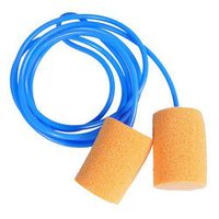 Disposable Ear Plugs, Orange Foam, Nylon Cord, 29NRR, FP61