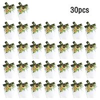 ZFRANC 30pcs Candy Box Birthday Baby Shower Gift Boxes Sugar Case Wedding Favors Candy Bag with Ribbons for Party