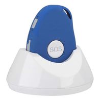 Dioche Real Time Tracking Fall Down Safety GPS Intercom Tracker for Person Elderly Kids, with Two Way Voice Communication and Voice Monitoring(Blue)