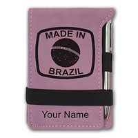 Mini Notepad, Made in Brazil, Personalized Engraving Included (Pink)