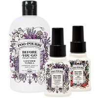 Poo-Pourri Lavender Vanilla 16 Ounce Refill Bottle, Lavender Vanilla 1.4 Ounce and Ship Happens 1.4 Ounce