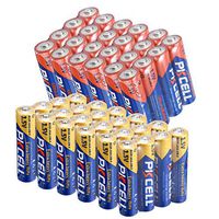 24 Pack AA 1.5V Alkaline Batteries + 24 Pack AAA 1.5V Extra Heavy Duty Batteries (48 Combo Pack)