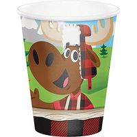 Creative Converting 321821 96 Count 9 oz Hot/Cold Paper Cups, Lum-Bear-Jack