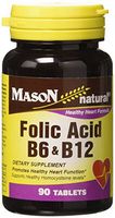 Mason Natural Folic Acid, B-6 & B-12 - 90 Tablets