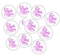 90 Fuschia Pink Thank You for Celebrating 1.5inch Round Party Favor Stickers/Envelope Seals/Favor Decorations