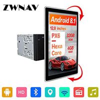 ZWNAV 12.8" Tesla Style Android 8.1 Car Navigation Stereo for KIA Universal Double Din Car Stereo in Dash Head Unit 4G RAM 32G ROM Multimedia Player GPS SWC, Bluetooth, Radio, Carplay (FHD for KIA)