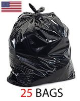 45-50 Gallon 1.5 mil, Strong Trash Bags, MADE IN USA, Low Density, 37 X 431.5mil (25)