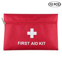 12 Pack Mini First Aid Kit Empty Bag, Travel Empty First Aid Kit Pouch Bag for Emergency at Home, Office, Car, Outdoors, Boat, Camping, Hiking(Bag Only)