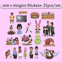 21pcs Bob's Burger Cartoon Sticker for Laptop Skateboard Motorcycle Home Decoration Styling Vinyl Decals Cool DIY
