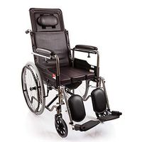 Wheelchair Medical Equipment Multi-Function Semi-Lying Transport Folding Portable Travel Chair Carrying Elderly Disabled Potty Wide for Adults Elderly