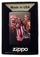 Zippo Custom Lighter - Dead Zombie Horse Rider w/Gun & Oozing Blood