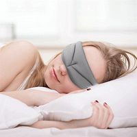 Luxury Sleep Eye mask/Upgraded Contoured 3D Eye Mask Adjustable Head Strap(Super Soft,Light and Comfortable), for Travel/Snoring/Sleep/Meditation,Perfect for Men,Women,Boys,Girls (Gray)