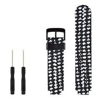 Tkasing Replacement Silicone Smart Wrist Watch Accessory Band Strap for Garmin Forerunner 220/230/235/620/630, (1M)