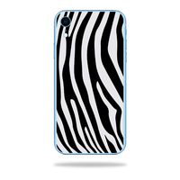 MightySkins Skin Compatible with Apple iPhone XR - Black Zebra | Protective, Durable, and Unique Vinyl Decal wrap Cover | Easy to Apply, Remove, and Change Styles | Made in The USA