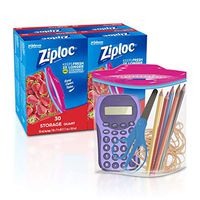 Ziploc Storage Bags, For Food, Sandwich, Organization and More, Smart Zipper Plus Seal, Quart, 30 Count, Pack of 4 (120 Total Bags)