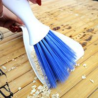 Adorrable Pack of 2 Brush Set Cleaning Mini Dustpan Pet Whisk Broom Flexible Whisk Broom Comfort Grip, White, OZ