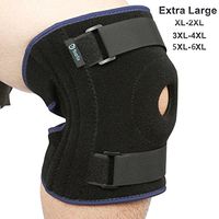 Nvorliy Plus Size Knee Brace 5XL 6XL Extra Large Open-Patella Stabilizer Breathable Neoprene Support for Arthritis, Acl, Running, Pain Relief, Meniscus Tear, Post-Surgery Recovery, Fit Men and Women