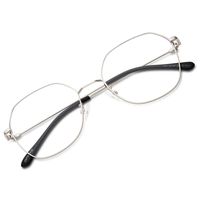 GAOYE Blue Light Blocking Computer Glasses for Women Men Retro Metal Lightweight Frame Anti UV Glare Lens - 0.0 Magnification (Silver Frame/Transparent Lens/Silver Leg)