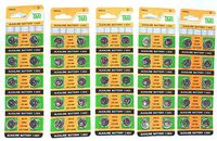 AG10 LR1130 389A LR54 SR1130 L1131 Alkaline Button Cell Battery with Retail Blister Pack Cards (50 Pieces)
