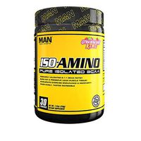 Man Sports ISO-Amino Pure Isolated BCAAs - Build Lean Muscle - Branched Chain Amino Acids Powder - Keto BCAA - Accelerate Recovery - 210 Grams, 30 Servings - Strawberry Kiwi