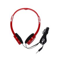 YJYdada Kubite Kids Wire Headphones On Ear Foldable Stereo Headset for Kids Earphone (Red)