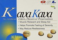 Kava Kava Muscle Relaxant and Sleep Aid 500 mg (Pack of 5) 30 Tablets per Box