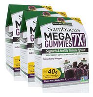 Nature's Answer Sambucus Mega Gummies | 7X More Elderberry Concentration | Alcohol-Free, Gluten-Free, Gelatin-Free, Vegan, Non-GMO & No Preservatives | 30ct Gummies (Pack of 3)