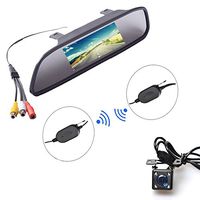 E-KYLIN Wireless Car Auto 4.3 inch LCD TFT Rear View Mirror Mount Monitor + Universal Screw Mount Backup Camera Reverse Parking System IR Night Vision