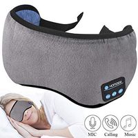 Homder Sleep Headphones Bluetooth 5.0 Eye Mask for Men Women, Noise Cancelling Sleeping Mask Block Light, Soft Comfort with Adjustable Strap for Sleeping, Meditation, Travel, Washable