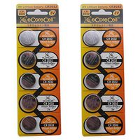 eCoreCell (10pcs) CR2032 5004LC 3V 3 Volt Lithium Single Use Non-Rechargeable Button Coin Cell Battery