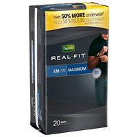 Depend Real Fit for Men Briefs, Small/Medium, Case/40 (2/20s)