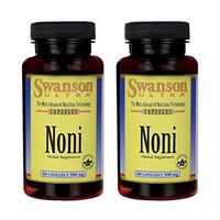 Swanson Noni 500 Milligrams 120 Capsules 2 Bottles (2 Pack)