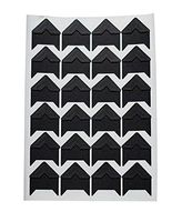 120pcs Self Adhesive Paper Photo Foto Corner Stickers for Scrapbooking, Personal Journal & Diary Adhesives (Black)
