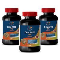 Muscle Builder Supplements for Men - CHIA Seed Oil 2000 MG - Source of Omega - Weight Loss Appetite suppressant - 3 Bottles (180 Softgels)