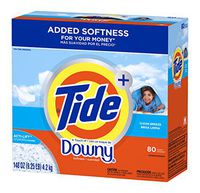 Tide Ultra Plus A Touch of Downy Clean Breeze Scent Powder Laundry Detergent, 80 Loads, 148 oz