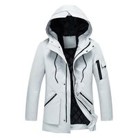 Nevera Fashion Men's Rain Snow Jacket Hooded Fleece Coat with Pocket