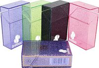 12 Sparkly Multi Color Top Flip Open Plastic Cigarette Case Pack Holders Kings
