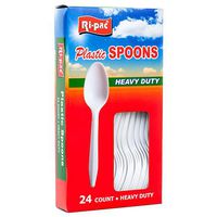 Wholesale PLASTIC SPOON 24CT WHITE HVY DUTY IN BOX