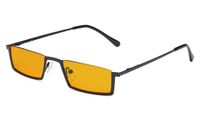 Eyekepper Blue Light Blocking Glasses Half-Rim Computer Glasses-Nighttime Eyewear-Special Orange Tinted Eyeglasses (Black, 2.50)