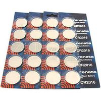 20 CR2016 3V Renata Lithium Battery CR 2016 Button Cell