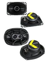 2) Kicker 41DSC464 4x6" 120W 2-Way + 2) 41DSC6934 6x9" 360W 3-Way Car Speakers