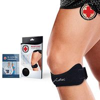 Doctor Developed Patella Tendon Strap/Knee Strap/Brace and Handbook — for Patellar Tendonitis (Jumper’s Knee), PFPS (Runner’s Knee), ITBS, Chondromalacia, Patellar Trackin (Black)