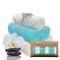 Baby Washcloth - Bamboo Washcloths Towel - Soft Organic Baby Washcloth - Face Towel for Baby, Adult and Infant - Baby Towels (Mint Love)