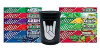 Herb Airtight Container Fresh Kettle with Juicy Jay's Variety 1.25 Flavored Hemp Rolling Papers 10 Count DC Crafts Nation- Metal