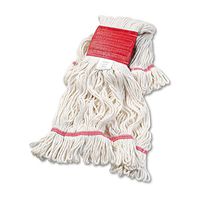 O'Dell Super Loop Wet Mop Head, Cotton/Synthetic, Large Size, White, 12/Carton, New