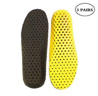 Crazy Cart 6 Pairs High Elastic EVA Breathable Shock-Absorbing Insoles